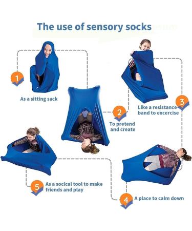 WGUST Dynamic Movement Sensory Body Sock Updated Version for Children and Adults with Sensory Proceessing Disorders Or Autism Suitable Age 3-18 Years Old Adults (Color : Sky Blue Size : L/Large-71* L/Large-71*142cm Sky Blue - Buy Online on SooperMarket.com