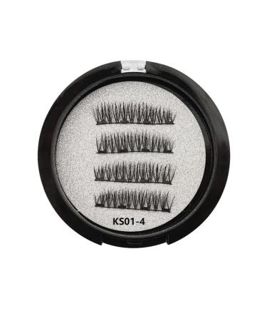 SRMAN Magnetic Eyelashes with 2 Pairs Artificial Fiber Magnets Magnetic with Eyelash Curler KS01-4