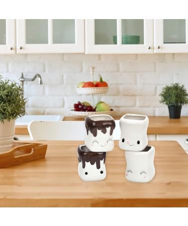 djuna Cute Marshmallow Cups Hot Chocolate Mugs Hot Cocoa Mugs Marshmallow Anniversary Wedding Christmas Valentine Birthday (no handle) #2 - Buy Online on SooperMarket.com