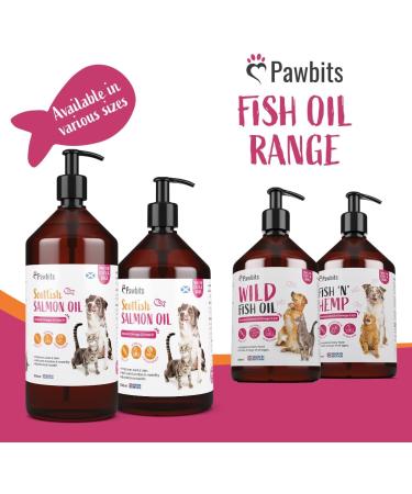 Pawbits 1 Litre Scottish Salmon Oil For Cats & Dogs - Natural Omega 3+6+9 Healthy Coat & Immune System Fish Oil 1 l (Pack of 1) - Buy Online on SooperMarket.com