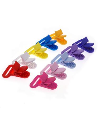 Sutoyuen 20pcs Plastic Pacifier Clips Holders - Ideal for Teething Toys, Baby Blankets, and Bib Leash - Fits 25mm Ribbon - Buy Online on SooperMarket.com