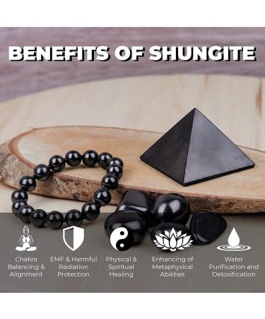 Heka Naturals Elite Shungite Water Chips 100g - Water Filter Crystals for Drinking Water - Natural Shungite Water Purification - Buy Online on SooperMarket.com