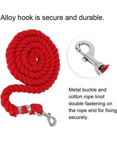 Felenny Horse Rope Leash Thickened Colorful Woven Bolt Rope Strong Durable Horse Leads Braided Cotton Rope (Red) - Buy Online on SooperMarket.com
