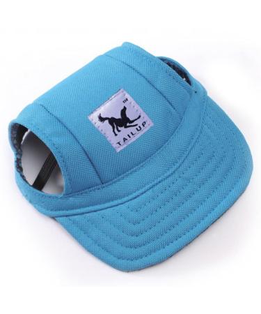 Itoda baseball cap small dog dog cap with ear holes baseball summer baseball cap adjustable dog hat puppy sports cap sun protection sun hat cat hat hate cap outdoor l blue