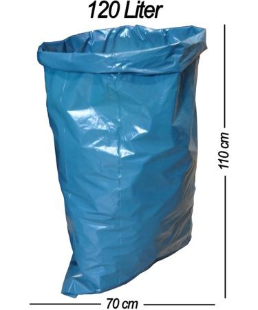 Hossis Wholesale 120L Blue Garbage Bags - Tear-Resistant 39my 25-Pack for Home Garden & Catering Waste - Buy Online on SooperMarket.com