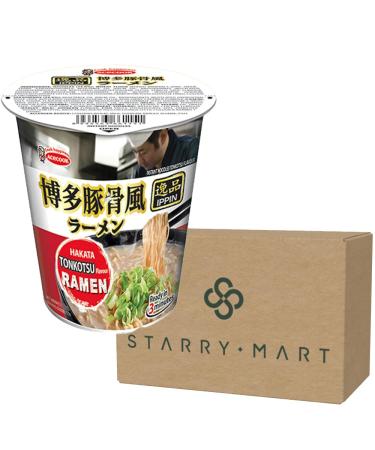 Acecook Ippin Instant Ramen Cup Hakata Tonkotsu Flavour 73g (12 Cups)