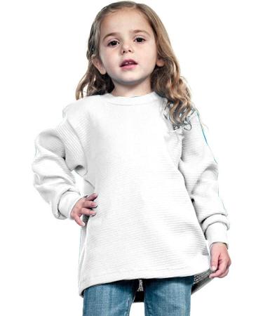 Fitscloth Kids Waffle Thermal Knit Sweater Pullover - Long Sleeve Crewneck Warm Top for Boys & Girls - XXS-XL - White - Buy Online on SooperMarket.com