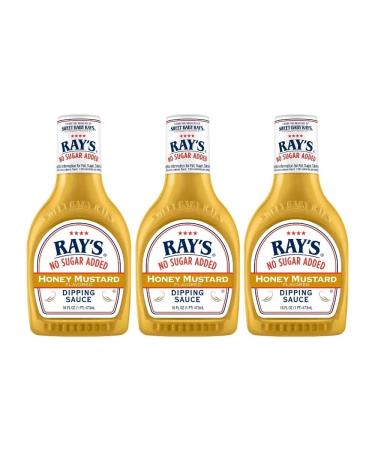 Sweet Baby Ray's No Sugar Added Honey Mustard Flavored Dipping Sauce (16 Fl Oz Pack of 3) 16 Fl Oz Pack of 3