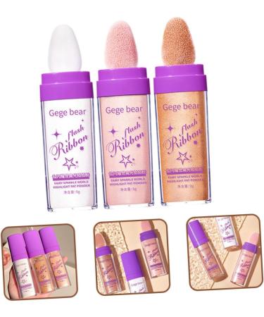 Mikinona Face Glitter 3pcs Highlight Pat Powder Glitter Loose Face Powder Makeup Highlighter Body Makeup Powder Voss Fairy - Buy Online on SooperMarket.com