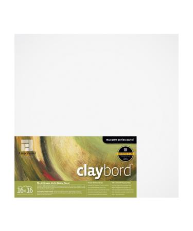 Ampersand Museum Series Claybord Panels for Paint and Ink, 1/8 Inch Depth, 16X16 Inch (CBS1616)
