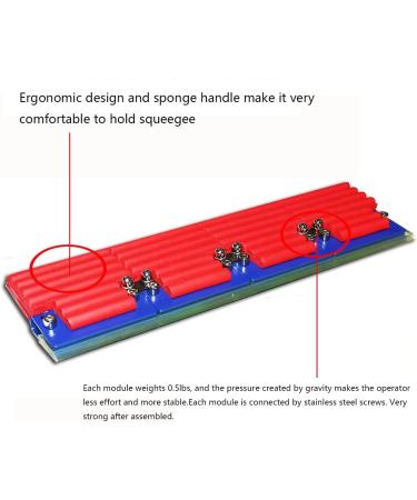 INTBUYING 13 Modular Screen Printing Squeegee Assembling Metal Scraper Sponge Handle 65 Durometer Water Squeegee Ink Scraper - Buy Online on SooperMarket.com