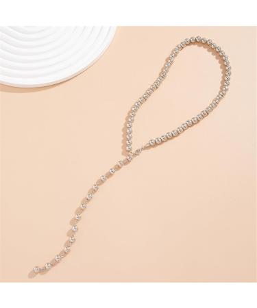 OralGos Fashionable Pearl Necklace with Pendant for Women - Stylish Chic Jewelry Adjustable Length Silver Collar - Buy Online on SooperMarket.com