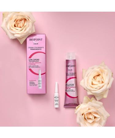 Biopoint Colour Cream Permanent Colouring 60 ml + 1 Ampoule of Hyaluplex Hair Serum 3 ml - 4 Medium Brown - Buy Online on SooperMarket.com