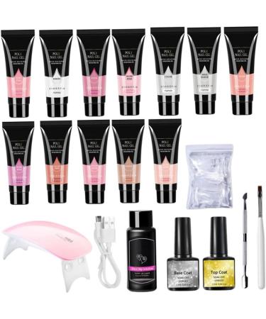 LOUMMRCY Polygel Nail Kit - Complete 8 Piece Starter Set for Beginners | DIY French Nail Art & Manicure at Home - Buy Online on SooperMarket.com