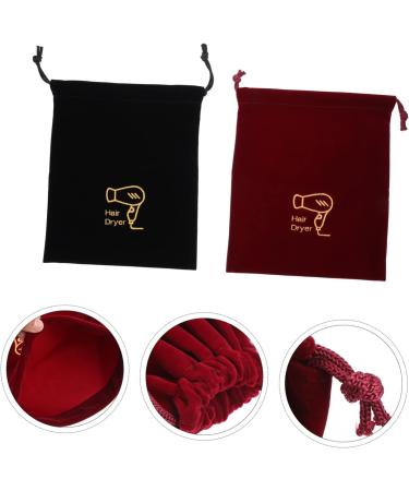 PLAFOPE 2 Pcs Storage Bag Drawstring Toiletry Travel Bag Hair Dryer Storage Pouch Travel Hairdryer Fabric - Buy Online on SooperMarket.com