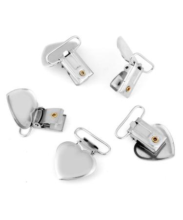 10pcs Heart Shape Pacifier Suspender Clips | Pacifier Holder & Bib Clips for Craft Projects | International Shipping - Buy Online on SooperMarket.com
