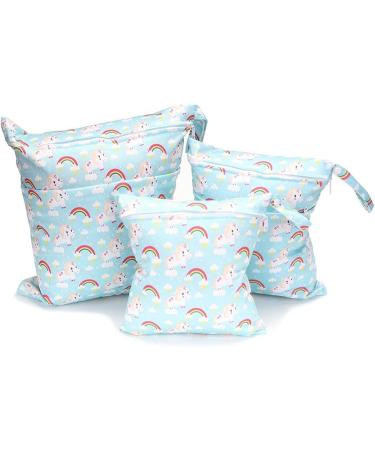 EGURS 3-Piece Diaper Bag Set with Reusable Wetbag & Organizer - Rainbow Horse Design for Babies & Accessories - Buy Online on SooperMarket.com