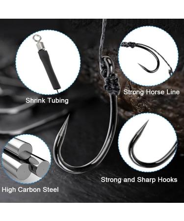 Hekobag Carp Hair Rig Braided Line Wire - 8340 Carp Rig Bait Hook & Swivel Hook Accessories for Fishing - Durable Carbon Steel - Buy Online on SooperMarket.com
