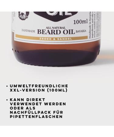 Beyer's Oil Beard Oil Cedar & Sandal XXL 100ml | 100% Natural Beard Care for Soft & Smooth Beards - Buy Online on SooperMarket.com