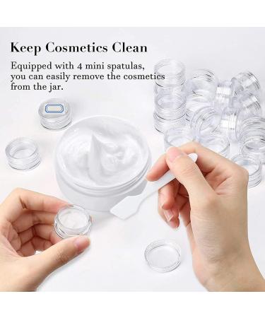 20-Piece Cosmetic Sample Set | 5g Round Plastic Jars with Screw Cap & Stickers - Ideal for Travel & Storage - Buy Online on SooperMarket.com