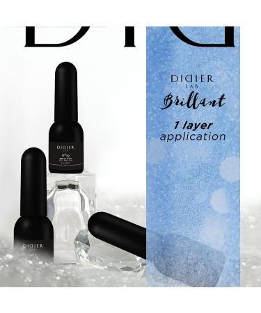 Didier Lab - Premium UV Gel Nail Polish - Brillant No. 19 - Gel Nail Varnish - Nail Art - Long-Lasting High Gloss Wear - Blue Gel Nail Polish - Gel Nails - Glitter Gel Nail Polish - Rich Pigment - Buy Online on SooperMarket.com