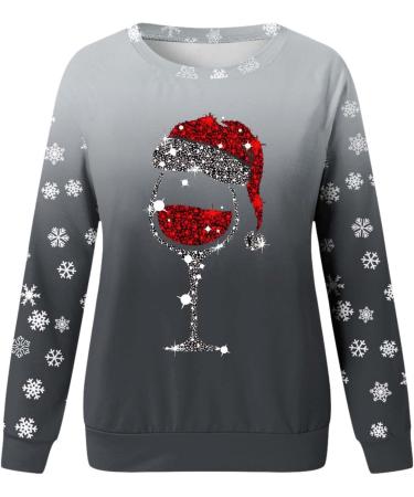 Women's Christmas Snowman Penguin Print Sweatshirt - Black, Size L - Buy Online on SooperMarket.com