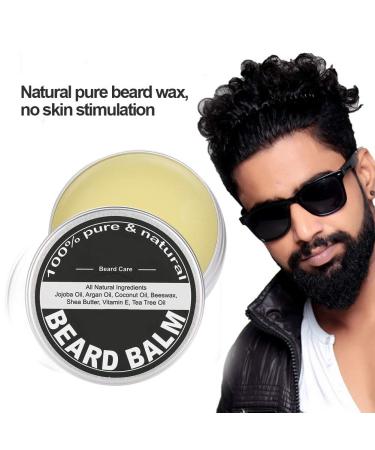 Men's Beard Care Balm - Moisturizing Mustache Wax | Prevent Split Ends & Falling | 60g Shaving Care - Buy Online on SooperMarket.com