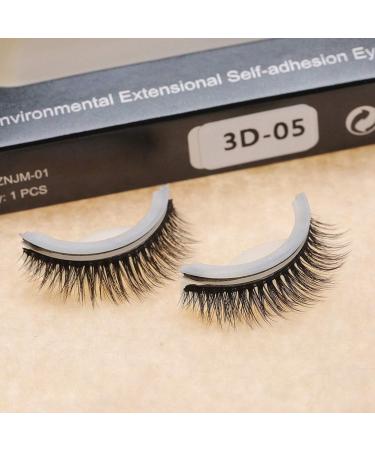 False Eyelashes 3D Professional Self Adhesive Eyelashes No Stimulation False Eyelashes Extension Handmade False Eyelashes Set Reusable Soft and Comfortable Makeup Thick Fake Eye Lashes(3D-05) - Buy Online on SooperMarket.com