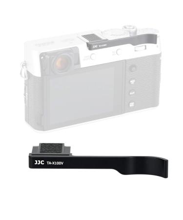 JJC TA-X100V Black Thumbs Up Grip for Fuji X100V Camera, Hot Shoe Thumb Grip Comaptible with Fujifilm X100V X100F X-E3, Made of Premium Anodized Aluminium Alloy, Weight 6G, Size 66.128.39mm