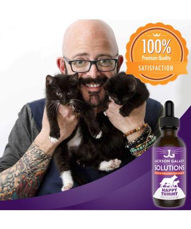 Jackson Galaxy Happy Tummy Pet Solution - Stress Relief & Toxin Cleanse - Aid for Stomach Issues - All-Natural & Reiki Infused (2 oz.) - Buy Online on SooperMarket.com