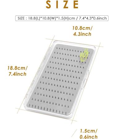 SF Super Slim Fly Fishing Trout Flies Fly Box - Clear Lid, Gray Foam, Large - 1Pcs - Buy Online on SooperMarket.com