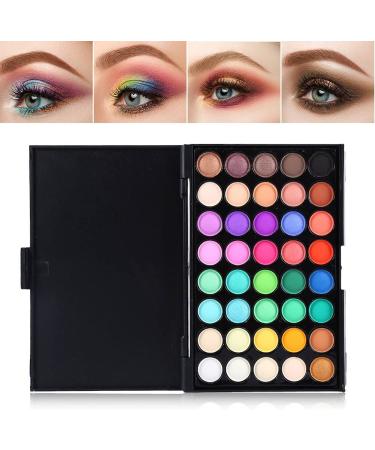 40 Colors Eyeshadow Palette - Waterproof Matte Mineral Pigment Makeup Cosmetics for Stunning Looks - Buy Online on SooperMarket.com