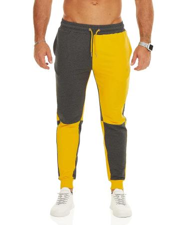 Ouber Men's Stylish Athletic Sweatpants - Yellow X-Large - Buy Online on SooperMarket.com