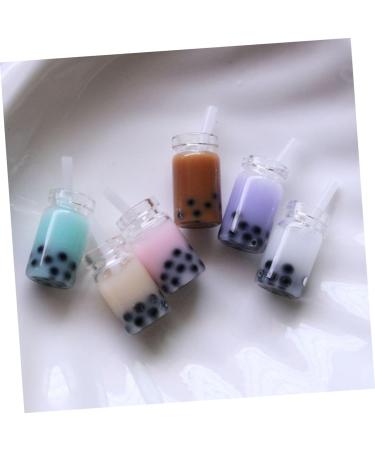 EXCEART Earrings 20pcs Three-Dimensional Pearl Milk Tea Cup Durable Simulated Milk Tea Pendant for Home Earring Earings - Buy Online on SooperMarket.com