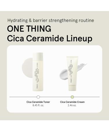 ONE THING Cica Ceramide Cream 2.47 Oz - Soothing Hydrating Moisturizer for All Skin Types | Vegan Korean Skincare with Centella Asiatica | Barrier Repair & Calming Formula - Buy Online on SooperMarket.com