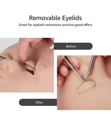Embagol 2 Pairs Replaced Eyelids for Makeup Training | Removable & Realistic Eyelash Practice | Soft-Touch Rubber - Buy Online on SooperMarket.com