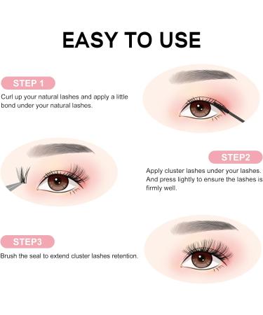 LYMYBETY Cluster Lashes - DIY Eyelash Extensions Mix 9-16mm Length 20+40-D-0.07 D Curl - 1 Count Pack - Buy Online on SooperMarket.com