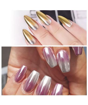 6pcs Double Head Air Cushion Pen & 12 Colors Chrome Nail Powder Kit - Holographic Mirror Effect Nail Polish | Acrylic Nail Powder - Buy Online on SooperMarket.com