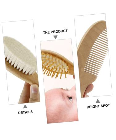 Healeved 4 Pcs Baby Hair Brush Comb Scalp Scrubber Spa Kit - Natural Soft Brushes for Baby Shampoo & Detangling - Children's Bathing Supply and Baby Care Set - Buy Online on SooperMarket.com