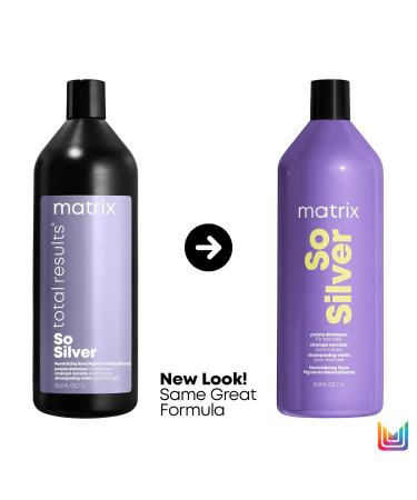 So Silver Purple Shampoo & Conditioner Set - 33.8 Fl Oz | Neutralizes Yellow Tones, Nourishes Hair | Blonde, Grey, Platinum, Bleached Hair | Color Treated | Packaging May Vary - Buy Online on SooperMarket.com