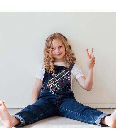Buy Butterfly Print Black Belt Pocket for Girls | Waterproof Fashion Bunkbag with Keychain - Buy Online on SooperMarket.com
