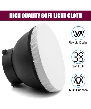 Fotoconic 7 Diffuser Sock White Soft Lamp Cover Cloth 4-Pack - Ideal for Strobe Flash & LED Video Light - Buy Online on SooperMarket.com