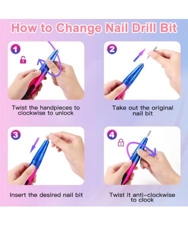 Senignol Cordless Nail Drill - 30000RPM Portable Electric File Kit for Acrylic Nails | 5 Speeds Manicure Pedicure Set - Perfect Christmas Gift for Women - Buy Online on SooperMarket.com