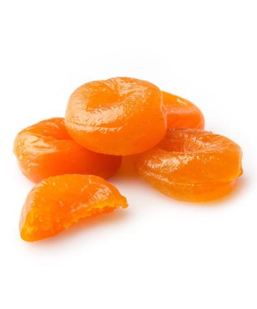 Oh! Nuts - Rich & Juicy Succulent Glac Apricots - 1LB Bulk | Dehydrated Sweetened Chunky Candied Apricots For Snacking | Low Cholesterol, High Fibers, Rich in Vitamin A, Vitamin C