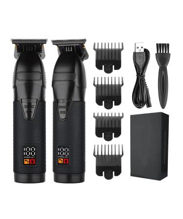 New Hair Finishing Electric Hair Clipper Digital Display High Power Hair Clipper Razor S11 Electric Grass Trimmer for Men Barber(Black)