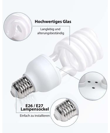 Doright UVA UVB Light 10.0 26W-E27 for Reptiles | UVB Lighting Kit for Chameleons & Leopard Geckos | International Shipping - Buy Online on SooperMarket.com
