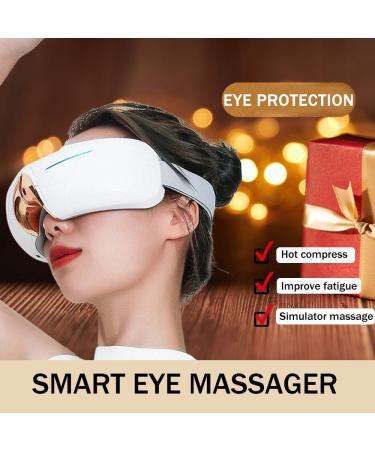 Rechargeable Eye Massage Device - Warmth & Vibration Glasses for Sleep Quality Dark Circles & Swollen Eyes - Buy Online on SooperMarket.com