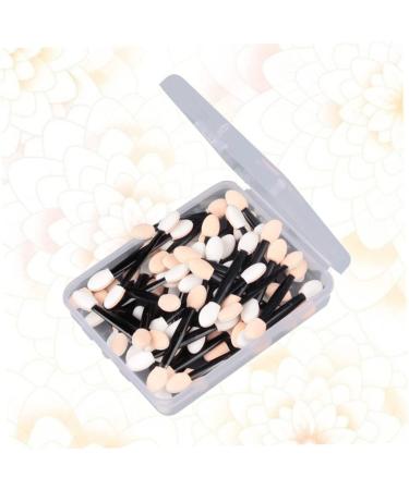MUSISALY 50 Pcs Makeup Tools Eyeshadow Makeup Brushes Makeup Application Double Head Eyeshadow Brushes Black Size 1 Black - Buy Online on SooperMarket.com