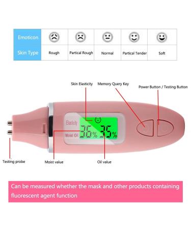 Skin Moisture Tester Skin Moisture Analyzer with LCD Screen to Evaluate Skin Moisture Use to Detect the Fluorescent - Buy Online on SooperMarket.com