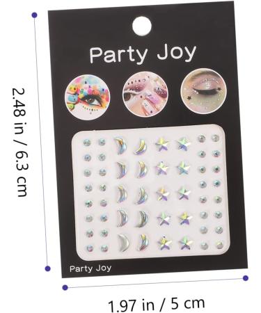 Gogogmee 4 Sheets Face Stickers Manicure Stickers Face Jewelry Gems for Hair Stickers for Nails Flat Back Embellishments Makeup Rhinestones for Eyes Eye Rhinestones Makeup Nail Gems Resin - Buy Online on SooperMarket.com